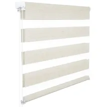 Woltu Doppelrollo 120 x 150 cm Holzlook/Braun