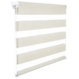 Woltu Doppelrollo 120 x 150 cm Holzlook/Braun