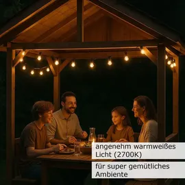 satisfire Illu-/Partylichterkette LED 30 m Schwarz Warmweiß