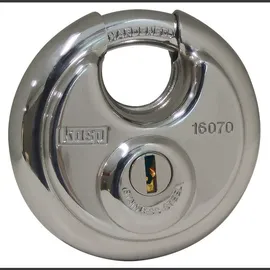 KASP K16070A3 Vorhängeschloss gleichschließend Silber Schlüsselschloss