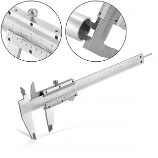 STAHLWERK Messschieber 0-150 mm DIN 862 aus gehärtetem Carbon-Stahl