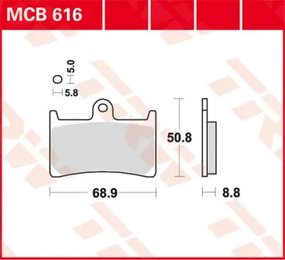 TRW Lucas MCB616 Bremsbelag
