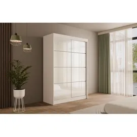 altdecor Schiebetürenschrank PEKA3 120 x 215 x 61 cm Weiß