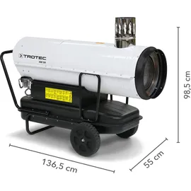 Trotec Ölheizgebläse IDE 50 – Heizleistung 50 kW – Heizkanone Luftmenge 2000 m3/h – Dieselheizung