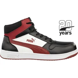 Puma Frontcourt BLK/WHT/RED Mid S3L ESD schwarz/weiß 46