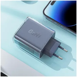 ACEFAST Gan 65W 3 Ports 1xUSB, 2xUSB C) Grau