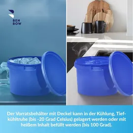 Benbow Eimer mit Deckel blau 0,5 l 20-teilig