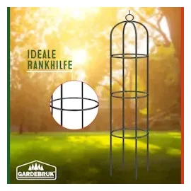 Gardebruk Rosenbogen Rosensäule 200 x 40 x 40 cm Schwarz