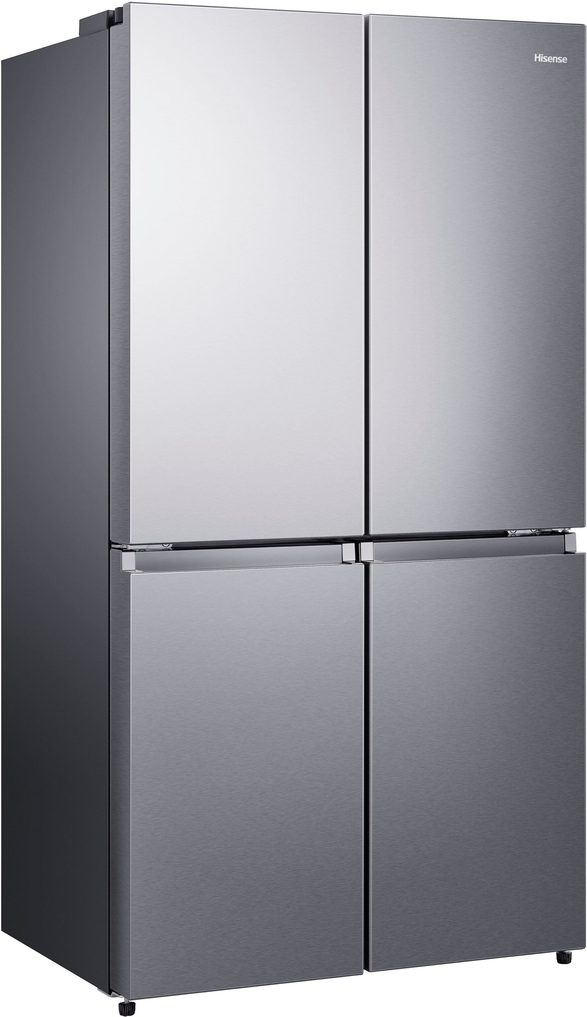 E (A bis G) HISENSE Multi Door Kühlschränke silberfarben (edelstahl optik) Kühl-Gefrierkombinationen