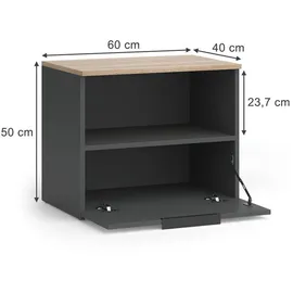 Vicco Kommode Wido 60 x 50 cm Anthrazit/Sonoma