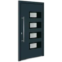 vidaXL Haustür Haustür Anthrazit 100x200 cm Aluminium und PVC (1-St)