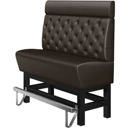 Gastro Hochbank | Braun | B:H 160 x 158 cm | Chesterfield | Leder | Bistro Hochbank, Thekenbank