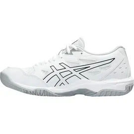 Asics Sportschuhe GEL-ROCKET 11, Schnürung, Leder, für Damen, WHITE/ PURE SILVER,