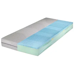 Gelschaummatratze HEMAFA "Watergel 2100 KS" Gr. 13, beige (champagner), B:90cm H:21cm L:200cm, Bezug: 78% Polyester, 20% Viskose, 2% Elasthan, Matratzen, mit Wellenschnitt im Kern für ein besseres Liegegefühl