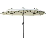 modfu Doppelsonnenschirm 292 x 150 cm Beige