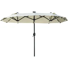 modfu Doppelsonnenschirm 292 x 150 cm Beige