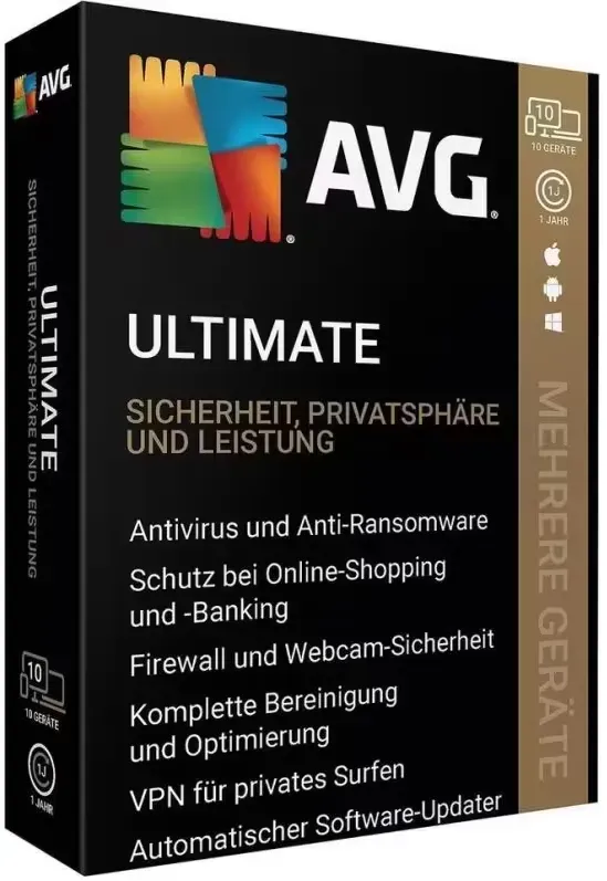 AVG Ultimate 2026 – 3 Jahre | 10 Geräte