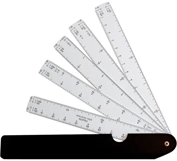 Aristo Fächermaßstab - 15 cm - Plexiglas