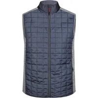 James & Nicholson Hybrid Strickfleece Gilet light melange/anthracite melange 2