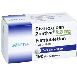 Rivaroxaban Zentiva 2.5 Mg Filmtabletten 196 St