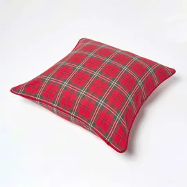 Homescapes Kissenbezug Edward 60 x 60 cm Rot