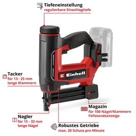 Einhell Akku-Nagler TE-CN 18/32 Li Solo