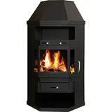 Eck-Kaminofen - Kaminofen Victoria 05 Panama A 9.0 kW BImSchV Stufe 2 - Schwarz
