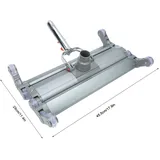 18-zoll-poolsauger Aus Aluminiumlegierung – Spa-pool-kollektion – Reinigt Durch Saugen – Anpassbarer 1,5/2-zoll-anschluss Mit 12 Drehbaren Rädern