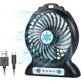 Odipie - Usb-ventilator, Tragbarer Mini-ventilator, Kleiner Ventilator, 3 Einstellbare Geschwindigkeiten, Wiederaufladbarer Mini-usb-ventilator, Leiser Ventilator Für Zuhause, Büro, Reisen
