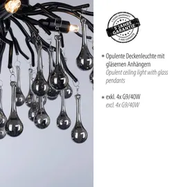 Paul Neuhaus Icicle, Deckenleuchte 42 Glasprismen, 8090-18,