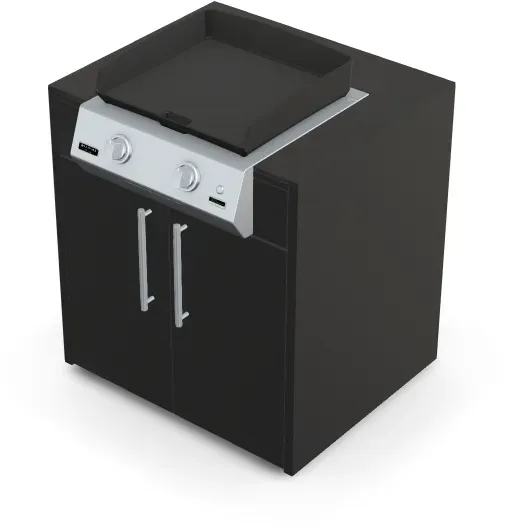 Brabura KC 80 Plancha Körper - Schwarz / Anthrazit / Silberner Griff