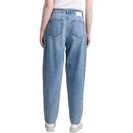 Tom Tailor DENIM Damen TTADEA BARREL Jeans mit Gürtel, blau, Uni, Gr. XL