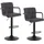 Woltu Barhocker 2er Set mit Rückenlehne höhenverstellbar drehbar 2 x 2 St Schwarz