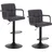 Woltu Barhocker 2er Set mit Rückenlehne höhenverstellbar drehbar 2 x 2 St Schwarz