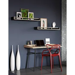 Schreibtisch TEMAHOME "Ply", braun (eichefarben, schwarz), B:120cm H:81cm T:60cm, Tische, mit schönen Metallbeinen und ausreichenden Arbeitsplatz