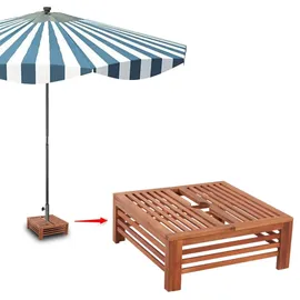 vidaXL Abdeckung Sonnenschirmständer-Verkleidung Holz Braun