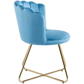 SalesFever Polsterstuhl »Komfortabler Stuhl 2er-Set - blau - Maße cm, Stühle