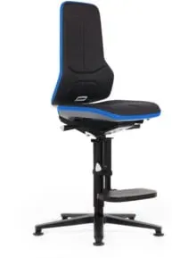 bimos Neon Hochstuhl Stoffpolster Flexband blau Sitz 590-870 mm Permanentkontakt