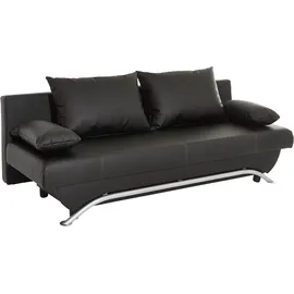Jockenhöfer Schlafcouch Kunstleder 2-Sitzer Schwarz
