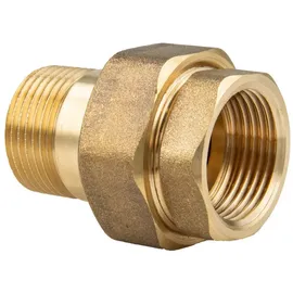 tecuro - Messing Verschraubung Ig X Ag 1 Zoll, Konisch Dichtend, Ms-blank Cw617n