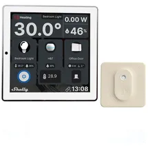 Shelly Wanddisplay Weiß & Blu Feuchtigkeits- und Temperatursensor