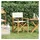 vidaXL Regiestuhl Klappbar Creme Massivholz Teak