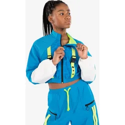 Trainingsjacke Mädchen Street Dance Commercial Crop Loose Sabrina Lonis - blau Gr. 152 - 12 Jahre