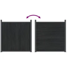 vidaXL Zaunelement Grau 1737x186 cm WPC