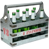 DanDiBo Bierträger Metall mit Öffner Flaschenträger 8 Zylinder V8 96404 Flaschenöffner Flaschenkorb Männerhandtasche Männergeschenke