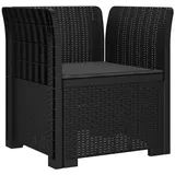 vidaXL 1-Sitzer Sessel 1 x 1 x 1 cm grau/schwarz