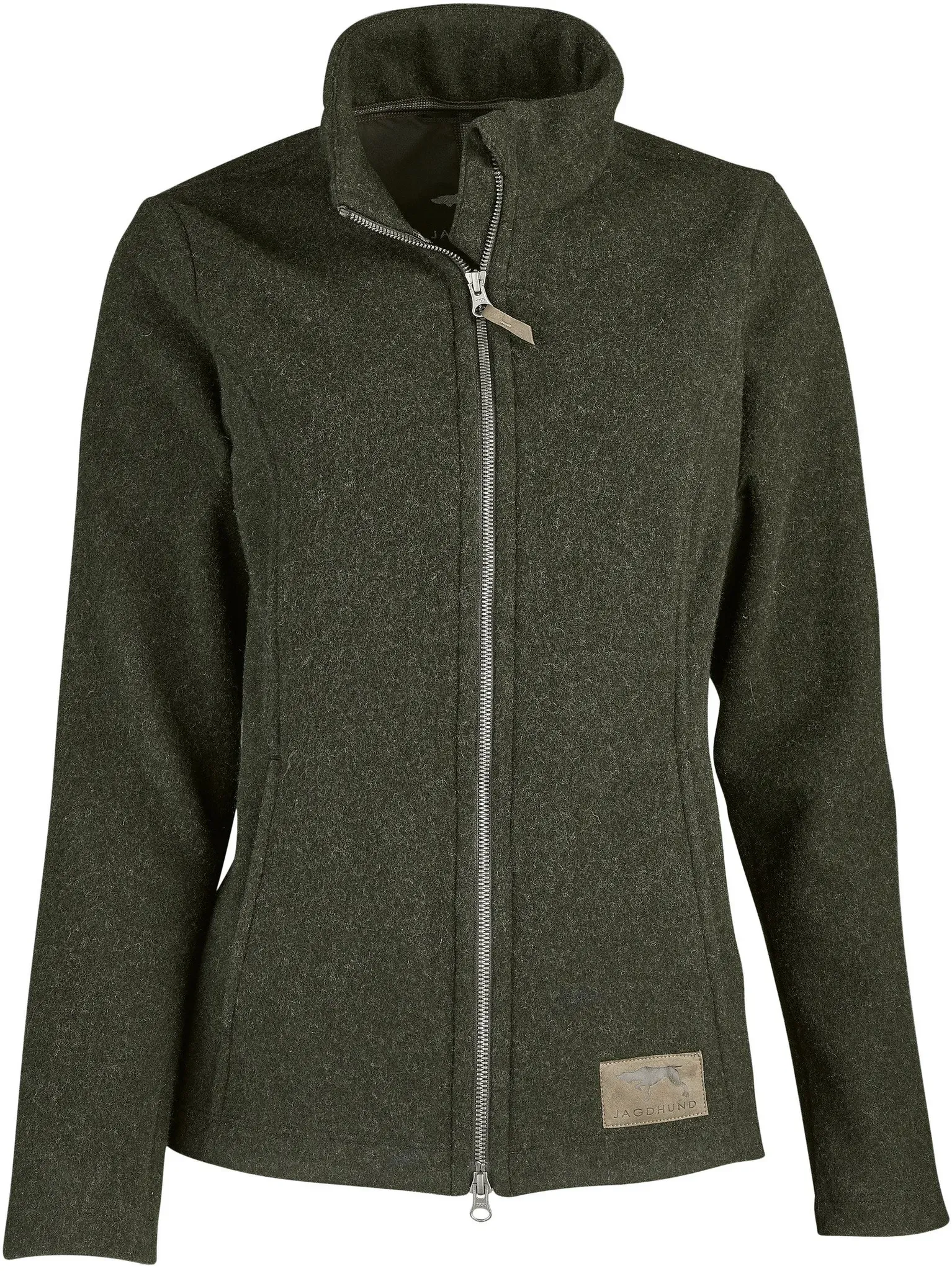 Jagdhund Damen-Woll-Fleecejacke Autal, grün, 40