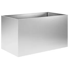 vidaXL Garten-Pflanzgefäß 80 x 50 x 50 cm Silber