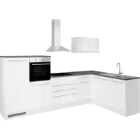 BASIC by Balculina Winkelküche Jazz L-Form 320 cm Hochglanz grau