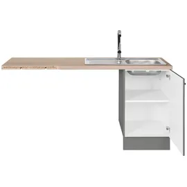 OPTIFIT Winkelküche L-Form 265 x 175 cm grau